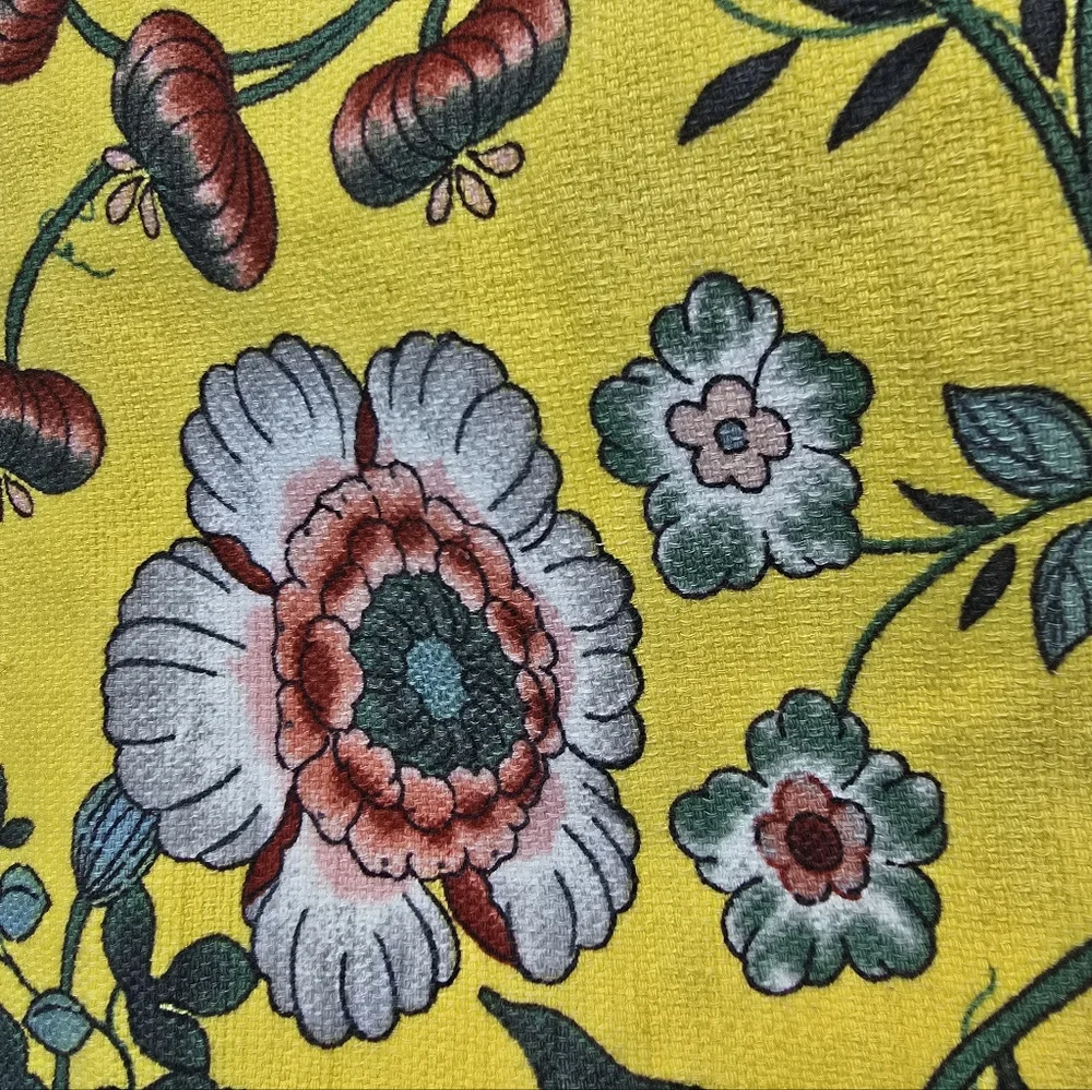 LOFT Women's Floral Mini Pencil Skirt in Bold Yellow, Size 6